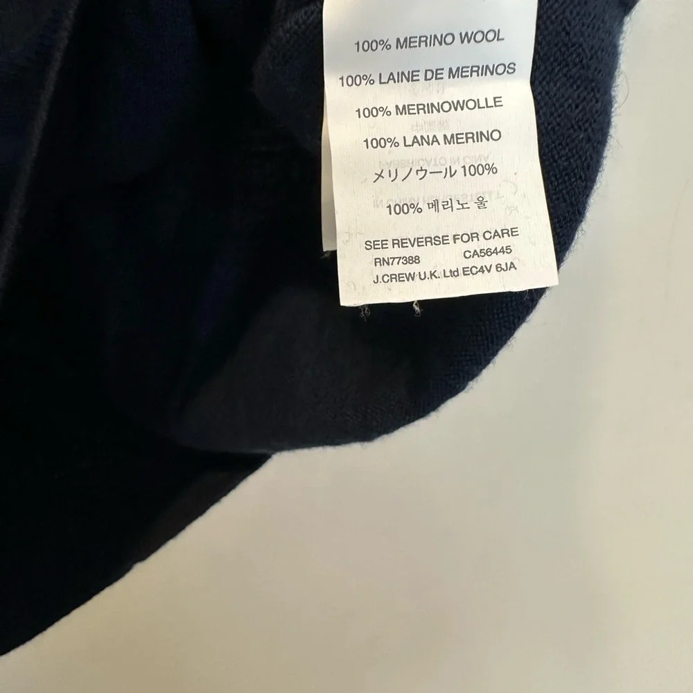 J. Crew Men's Merino Wool Vest in Navy Blue